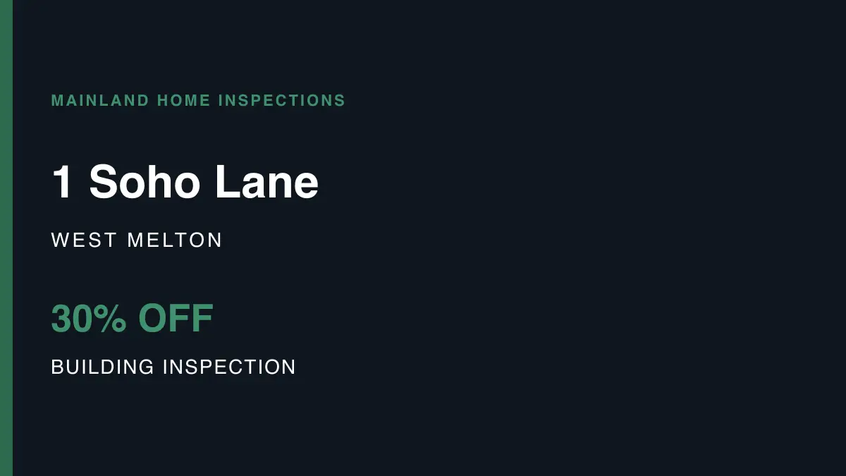 1 Soho Lane, West Melton – pre-purchase building inspection