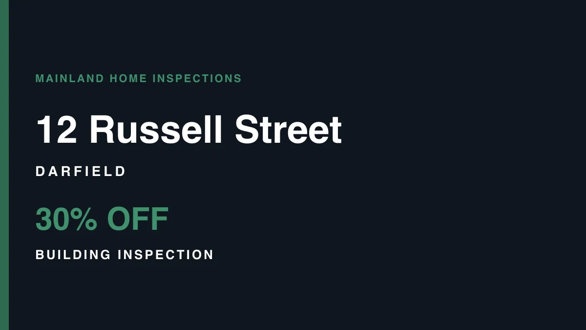 12 Russell Street, Darfield – pre-purchase building inspection