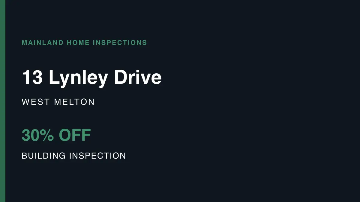 13 Lynley Drive, West Melton – pre-purchase building inspection