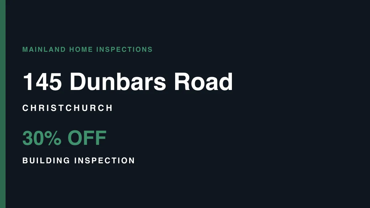 145 Dunbars Road, Halswell, Christchurch – pre-purchase building inspection