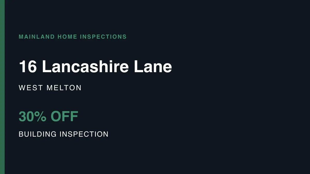 16 Lancashire Lane, West Melton – pre-purchase building inspection
