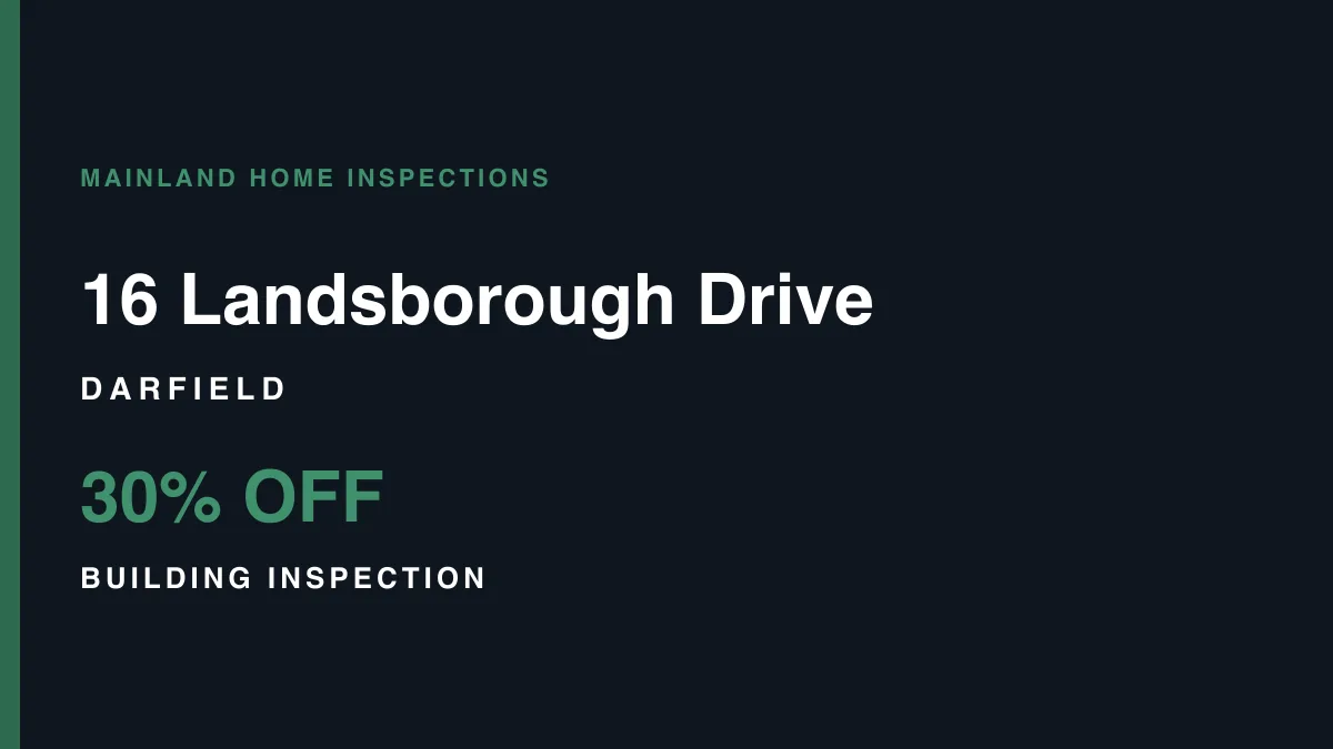 16 Landsborough Drive, Darfield – pre-purchase building inspection
