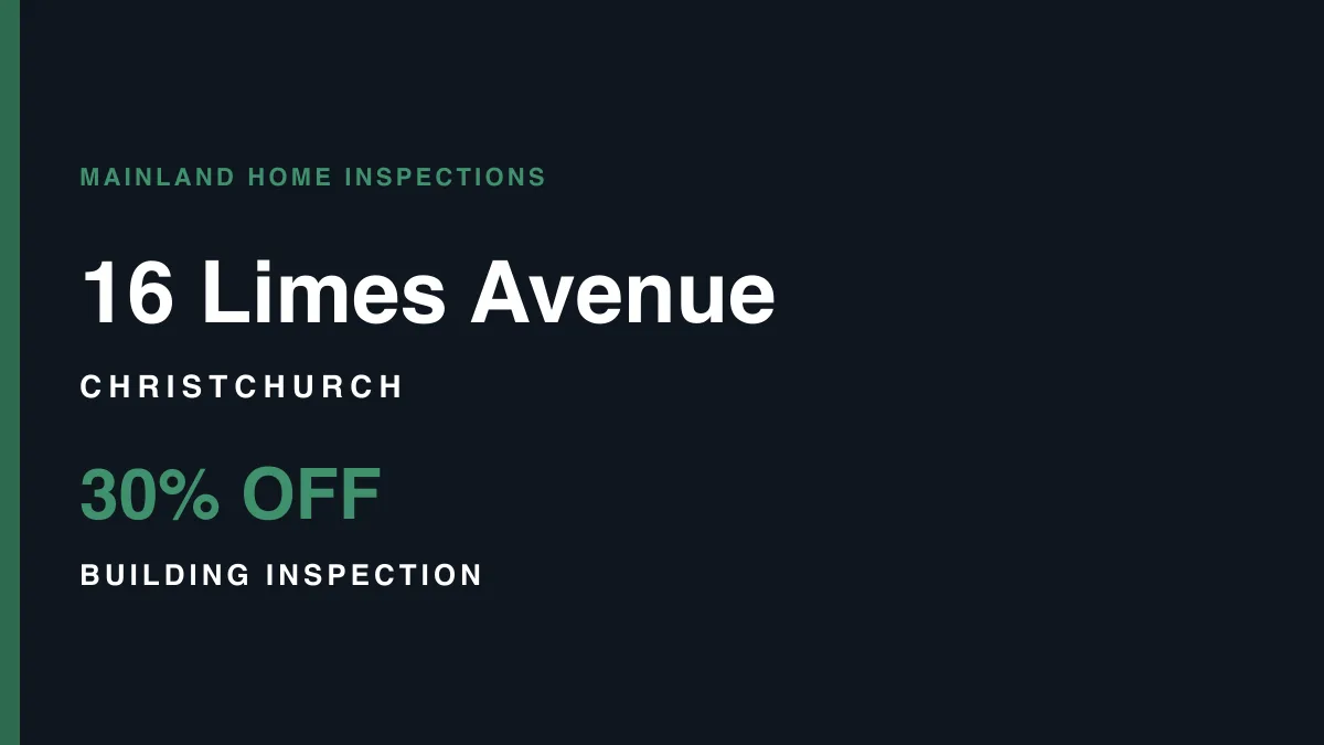 16 Limes Avenue, Parklands, Christchurch – pre-purchase building inspection