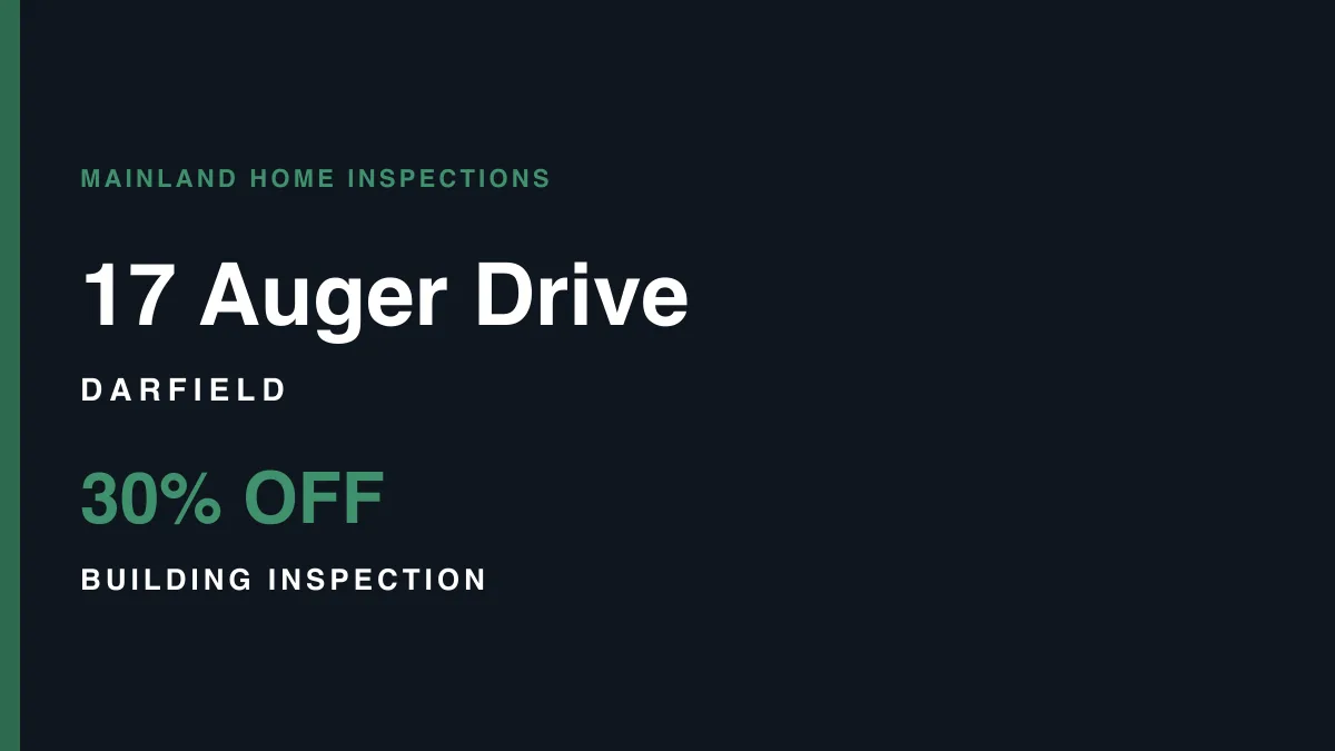 17 Auger Drive, Darfield – pre-purchase building inspection