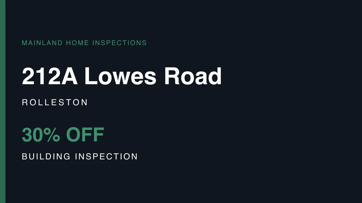 212A Lowes Road, Rolleston – pre-purchase building inspection