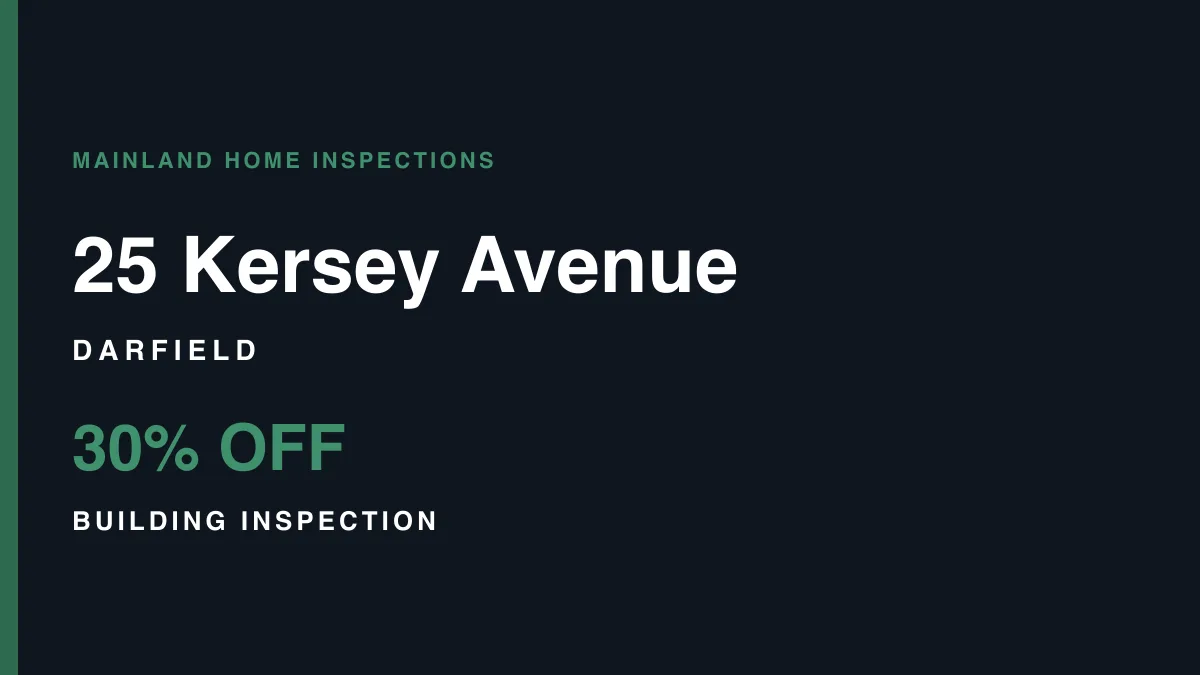 25 Kersey Avenue, Darfield – pre-purchase building inspection