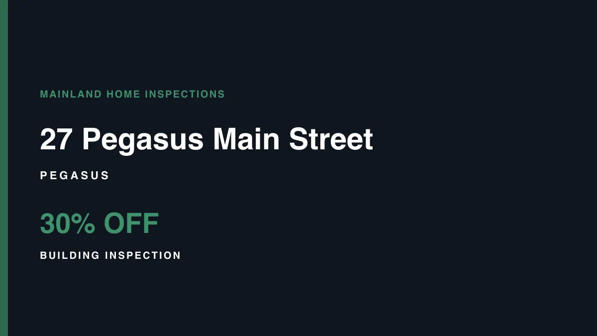 27 Pegasus Main Street, Pegasus – pre-purchase building inspection