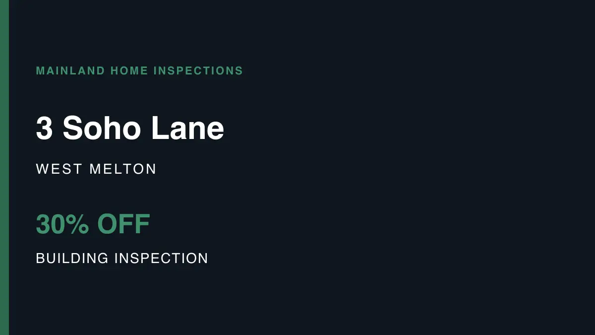 3 Soho Lane, West Melton – pre-purchase building inspection