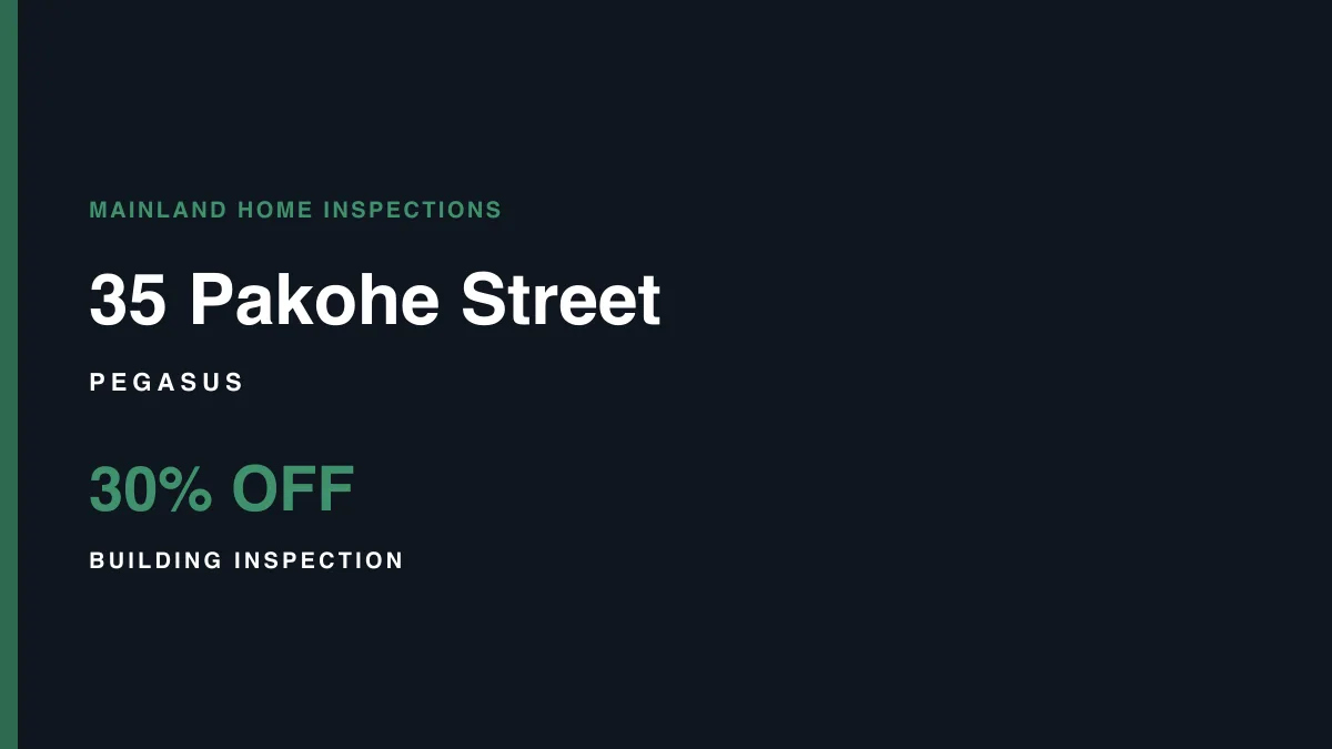 35 Pakohe Street, Pegasus – pre-purchase building inspection