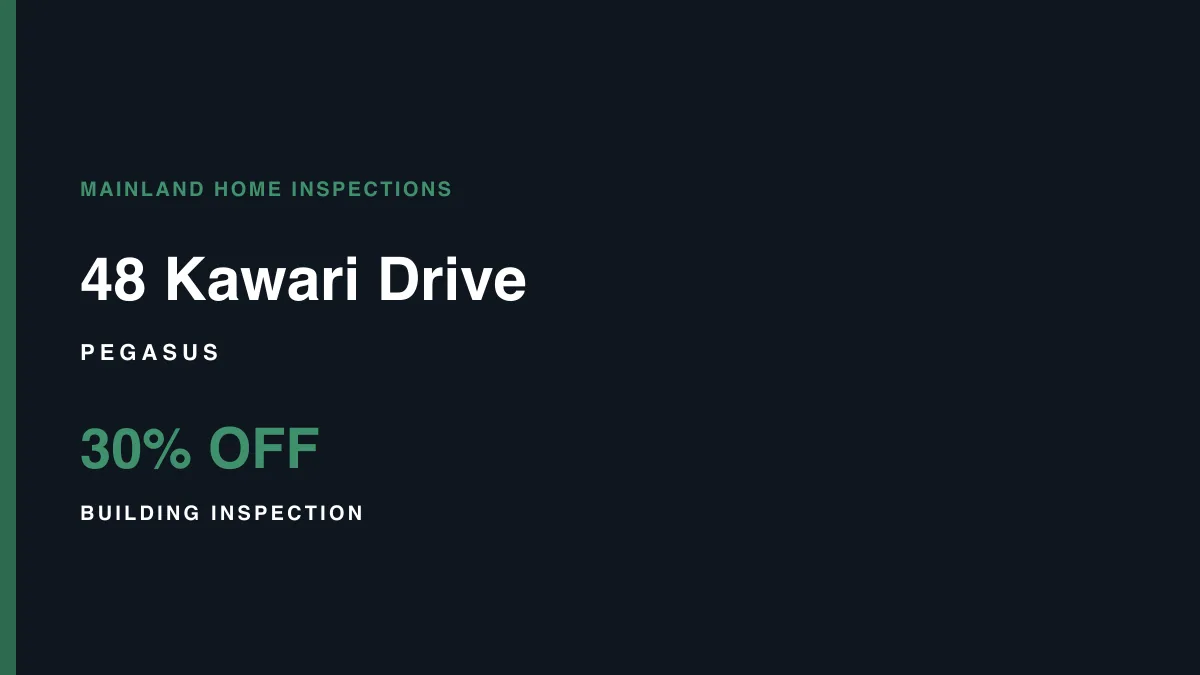 48 Kawari Drive, Pegasus – pre-purchase building inspection