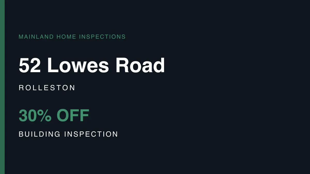 52 Lowes Road, Rolleston – pre-purchase building inspection