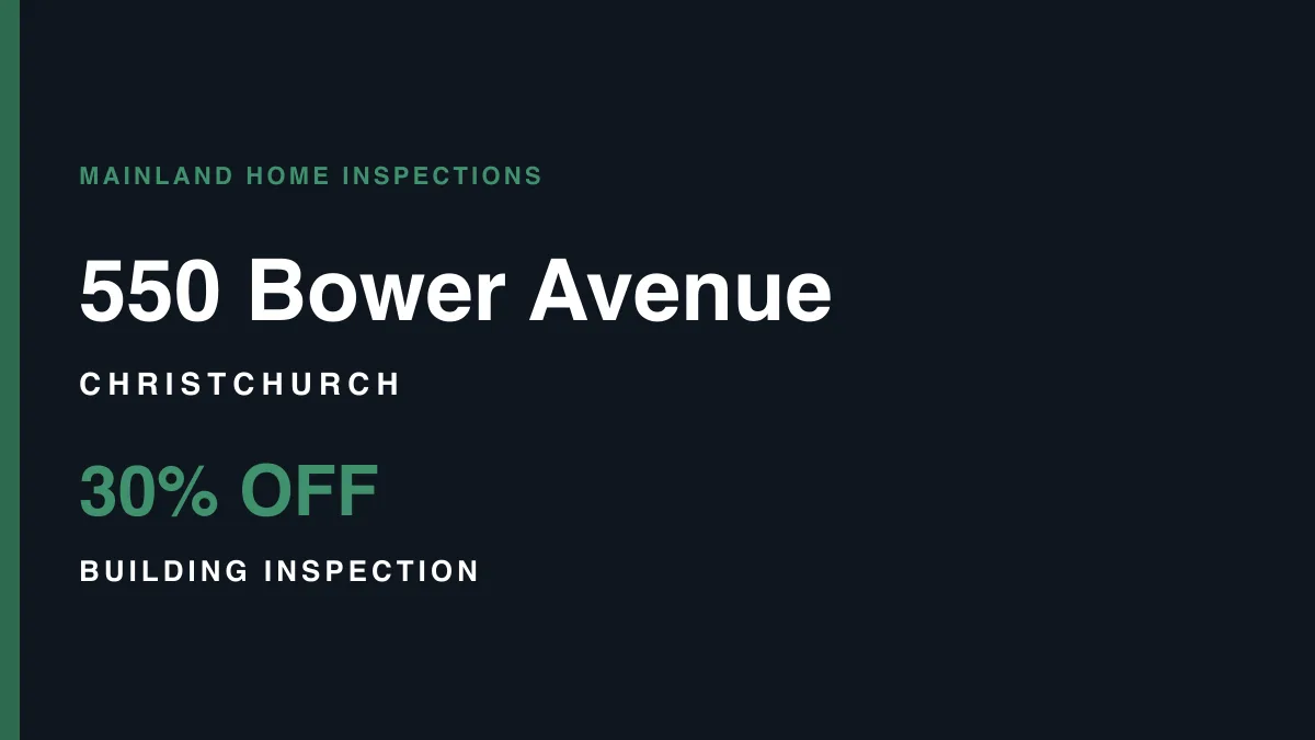 550 Bower Avenue, Parklands, Christchurch – pre-purchase building inspection