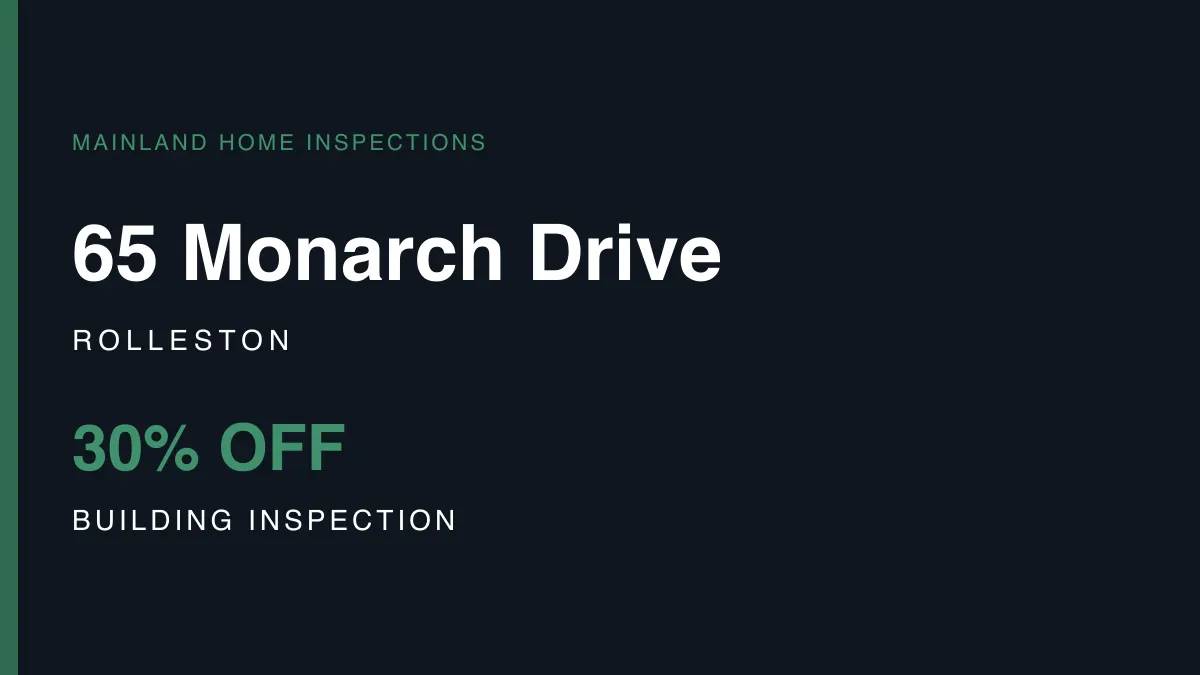 65 Monarch Drive, Rolleston – pre-purchase building inspection