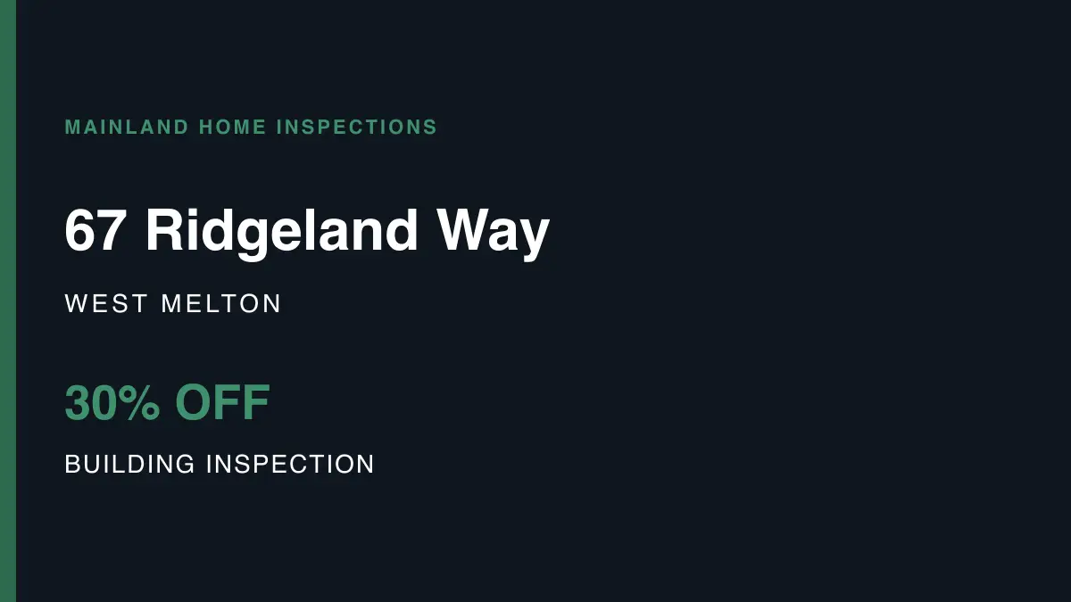67 Ridgeland Way, West Melton – pre-purchase building inspection