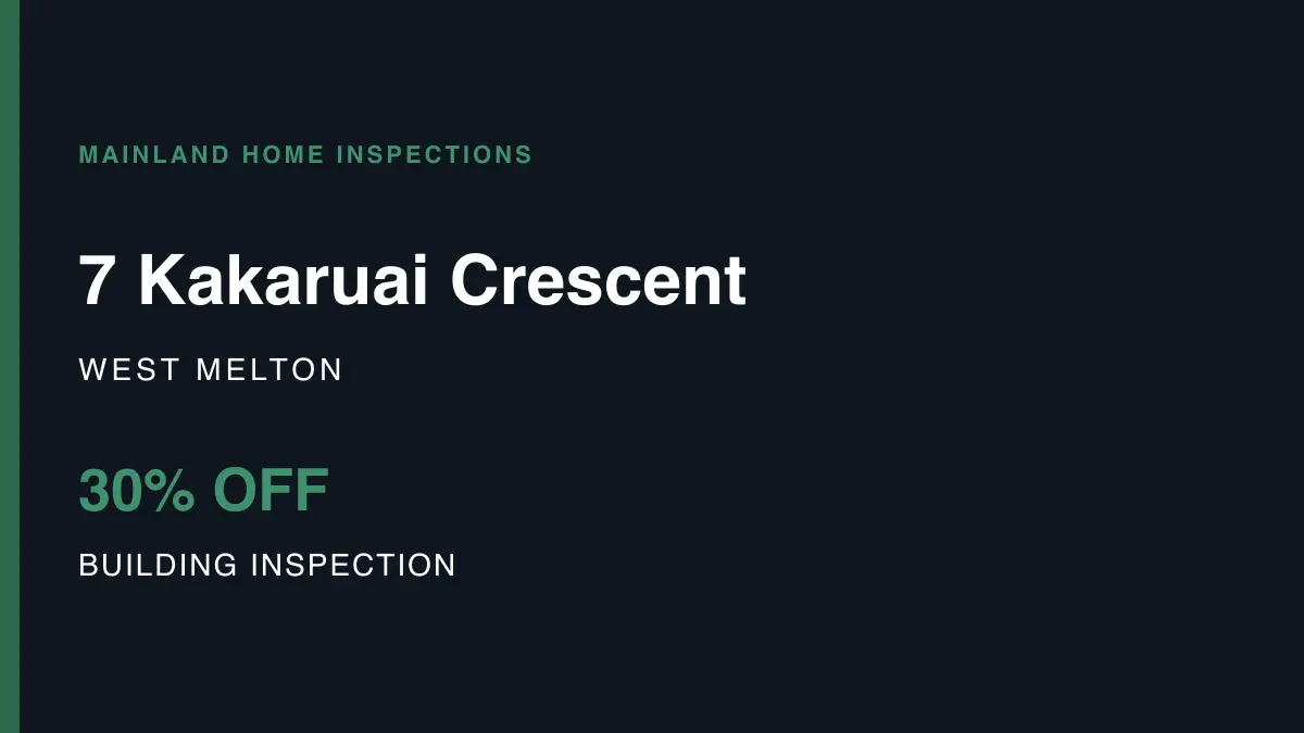 7 Kakaruai Crescent, West Melton – pre-purchase building inspection