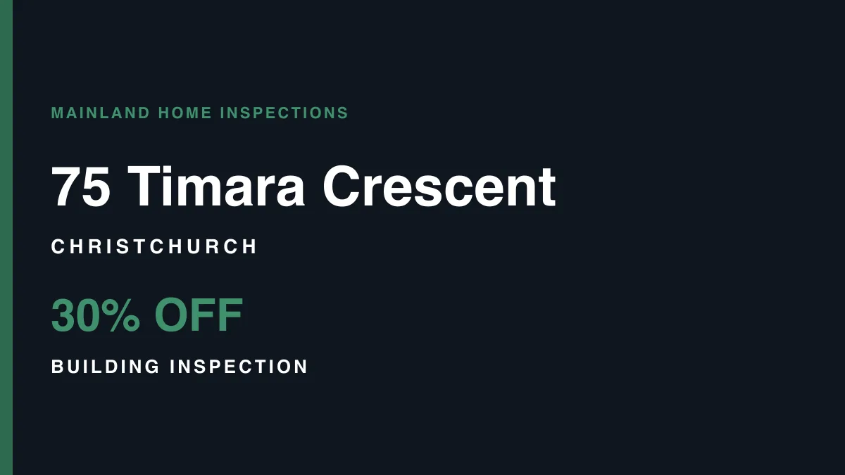 75 Timara Crescent, Marshland, Christchurch – pre-purchase building inspection