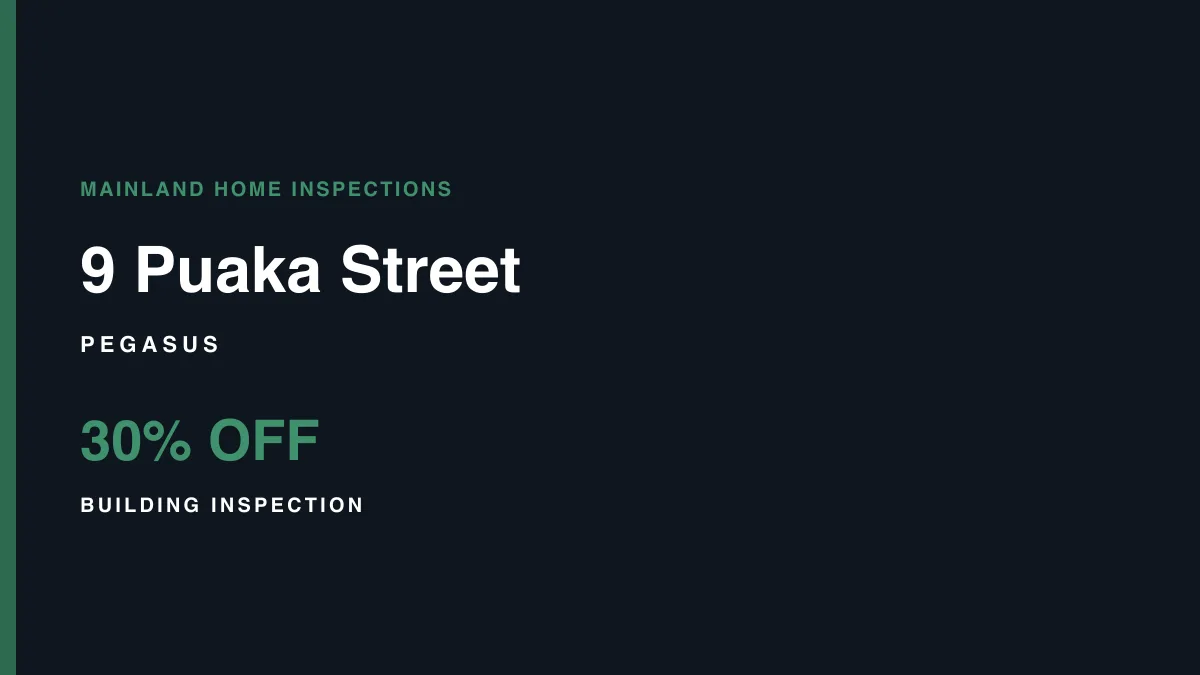 9 Puaka Street, Pegasus – pre-purchase building inspection