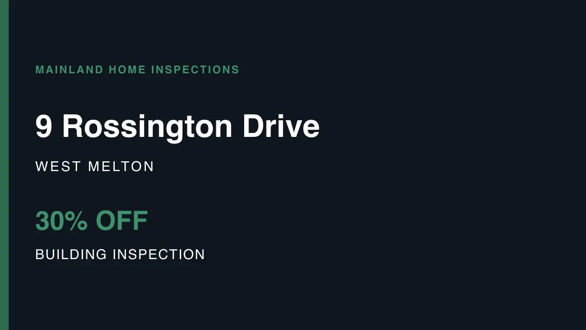 9 Rossington Drive, West Melton – pre-purchase building inspection